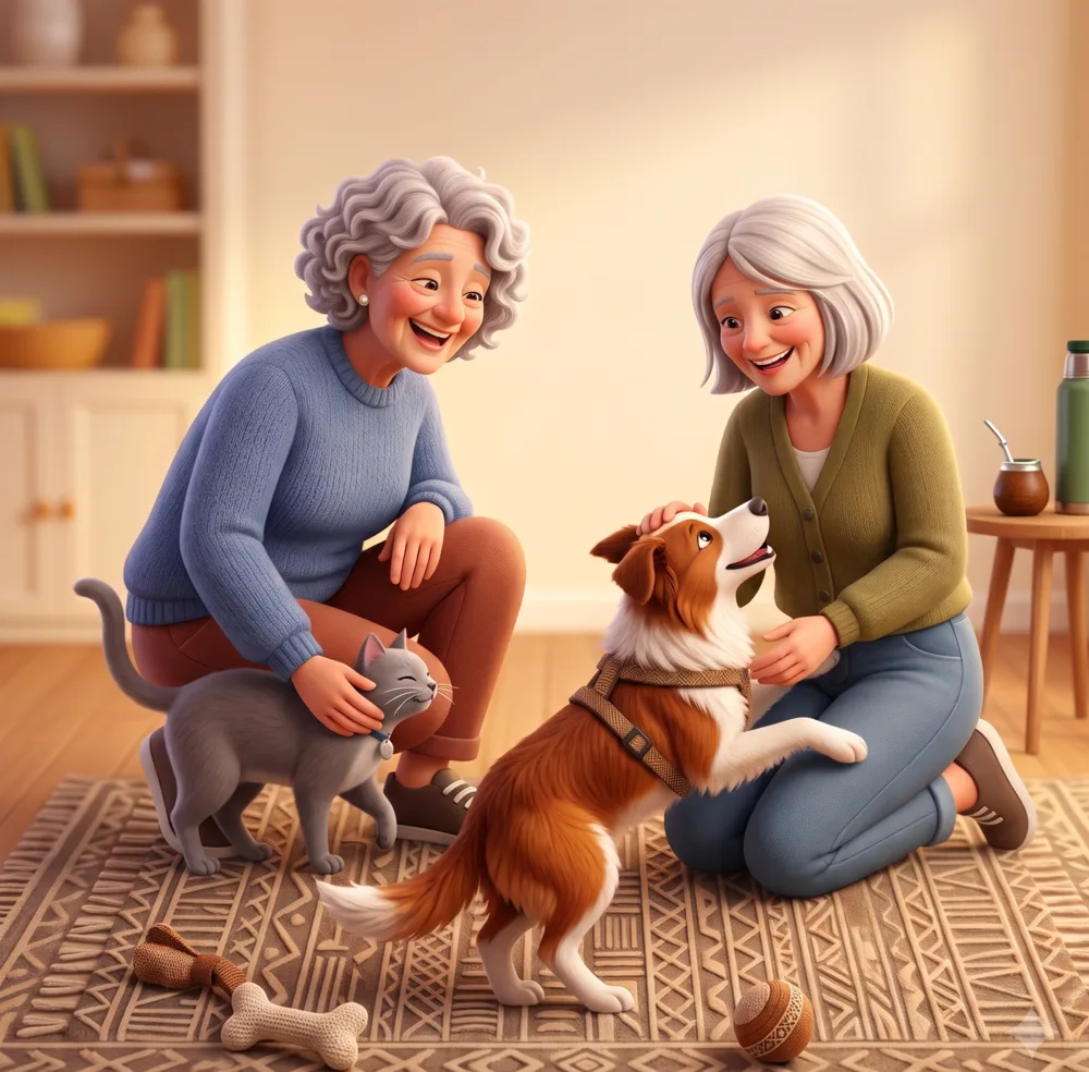 Personas disfrutando con sus mascotas gracias a Tailix